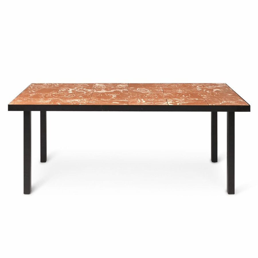 ferm LIVING Ferm Living - Flod Dining Table - Terracotta And Black Furniture