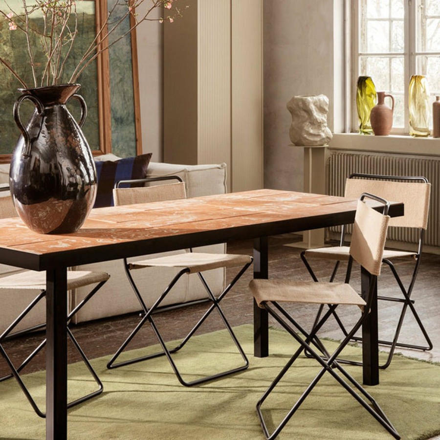 ferm LIVING Ferm Living - Flod Dining Table - Terracotta And Black Furniture