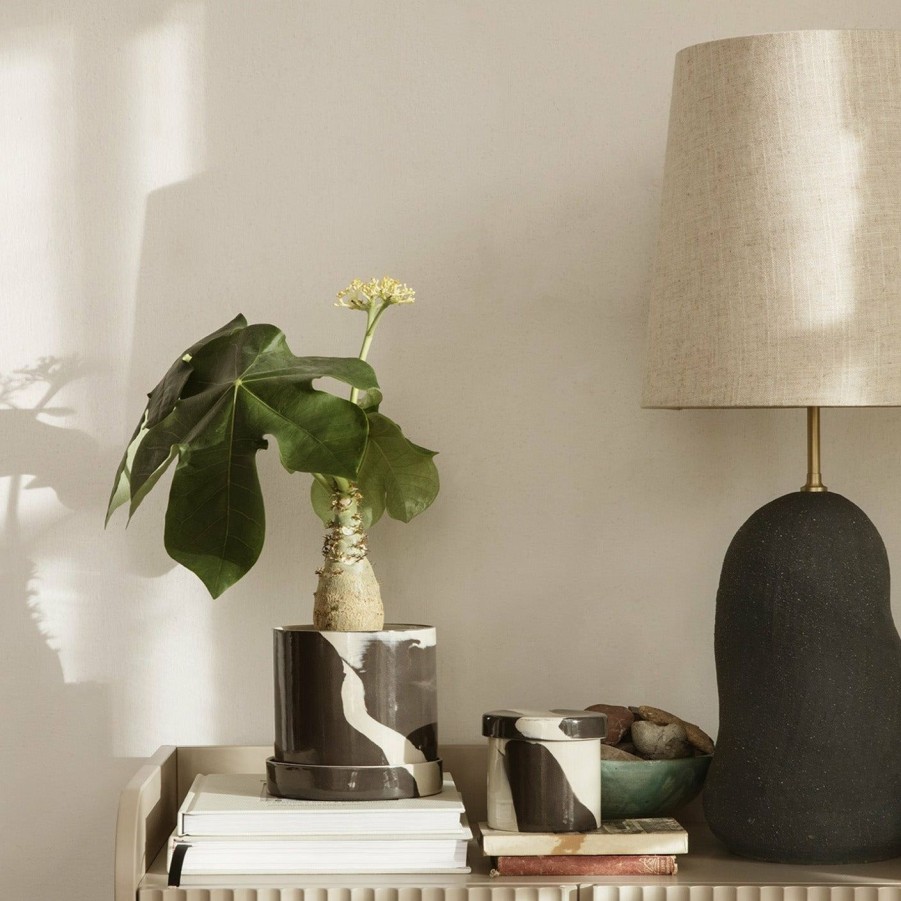 ferm LIVING Ferm Living - Hebe Lamp Base & Shade - Medium - Dark Grey Lamps & Lighting