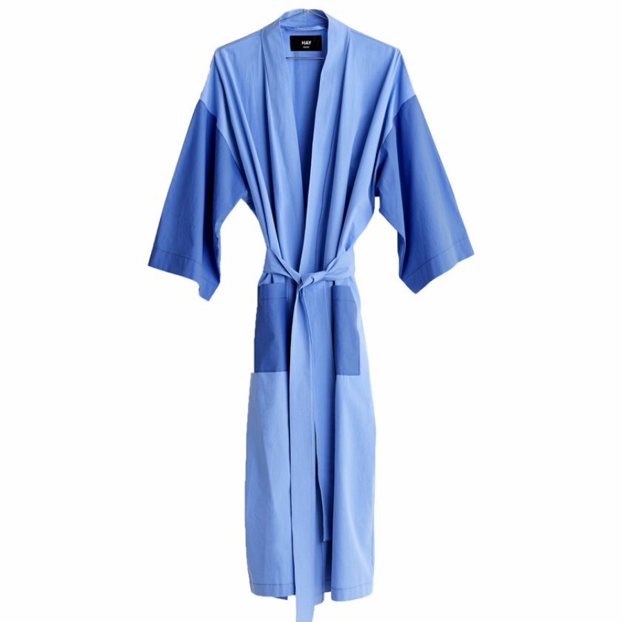 HAY Hay - Cotton Duo Robe In Sky Blue Fashion & Accessories