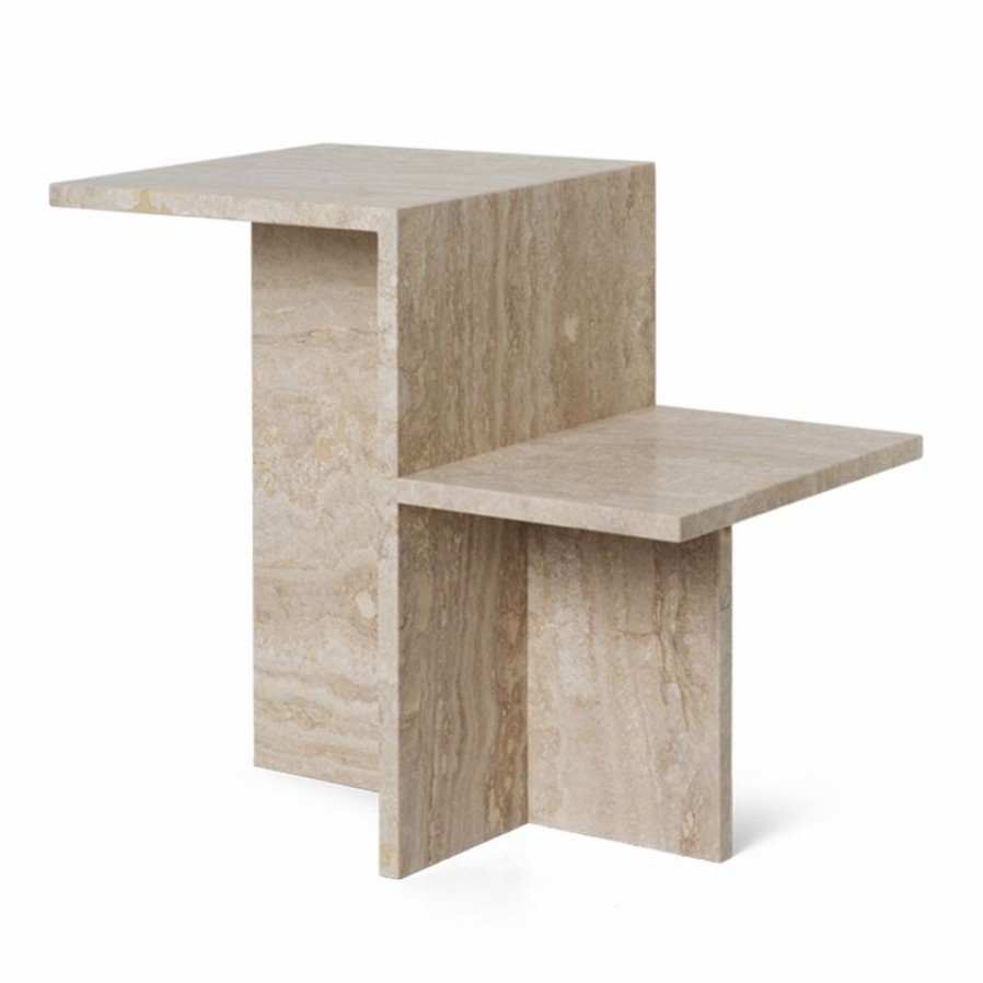 ferm LIVING Ferm Living - Distinct Side Table - Travertine Furniture