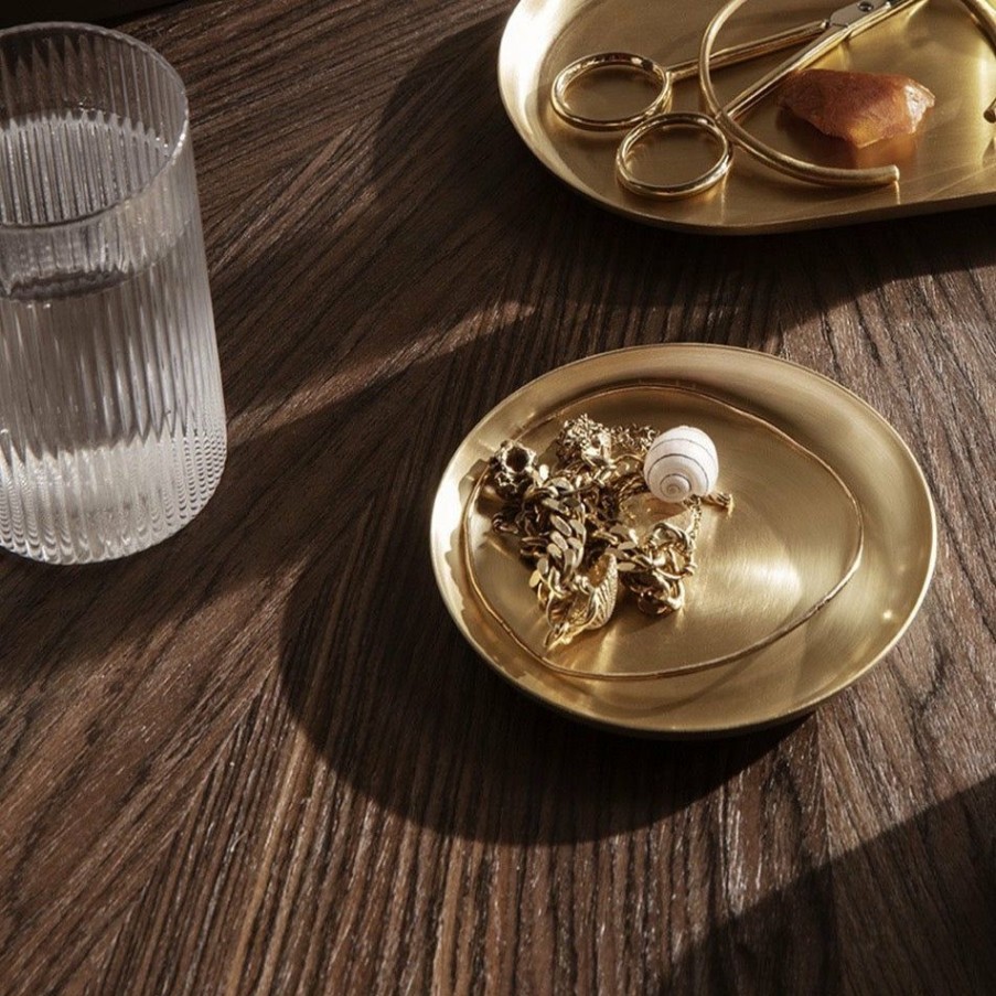 ferm LIVING Ferm Living - Basho Tray Round - Brass Coffee Table