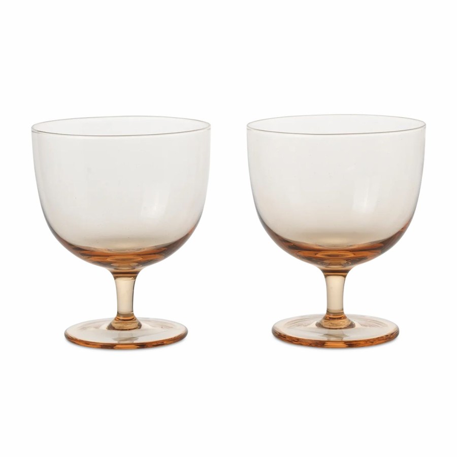 ferm LIVING Ferm Living - Host Water Glasses - Set Of 2 - Blush Pink Glassware