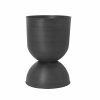 ferm LIVING Ferm Living - Hourglass Pots - Black / Dark Grey Vases, Planters & Pots