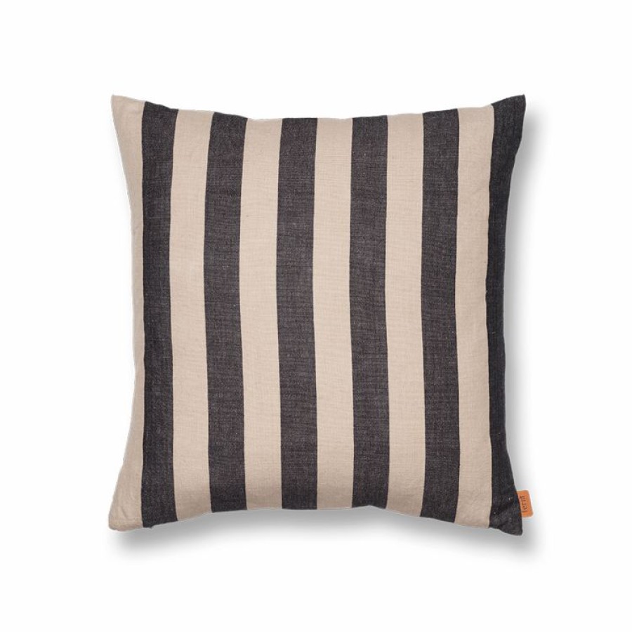 ferm LIVING Ferm Living - Grand Cushion - Sand/Black Soft Furnishings