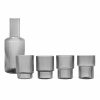 ferm LIVING Ferm Living - Ripple Carafe & Tumbler Glasses Set Grey Smoked Glassware