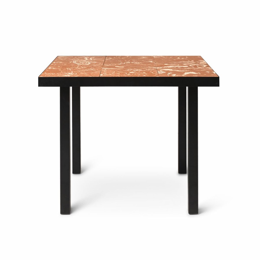 ferm LIVING Ferm Living - Flod Cafe Table - Terracotta And Black Furniture