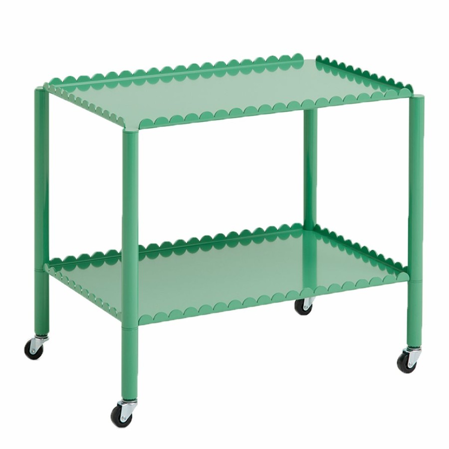 HAY Hay - Arcs Trolly - Two Tier - Jade Green Furniture