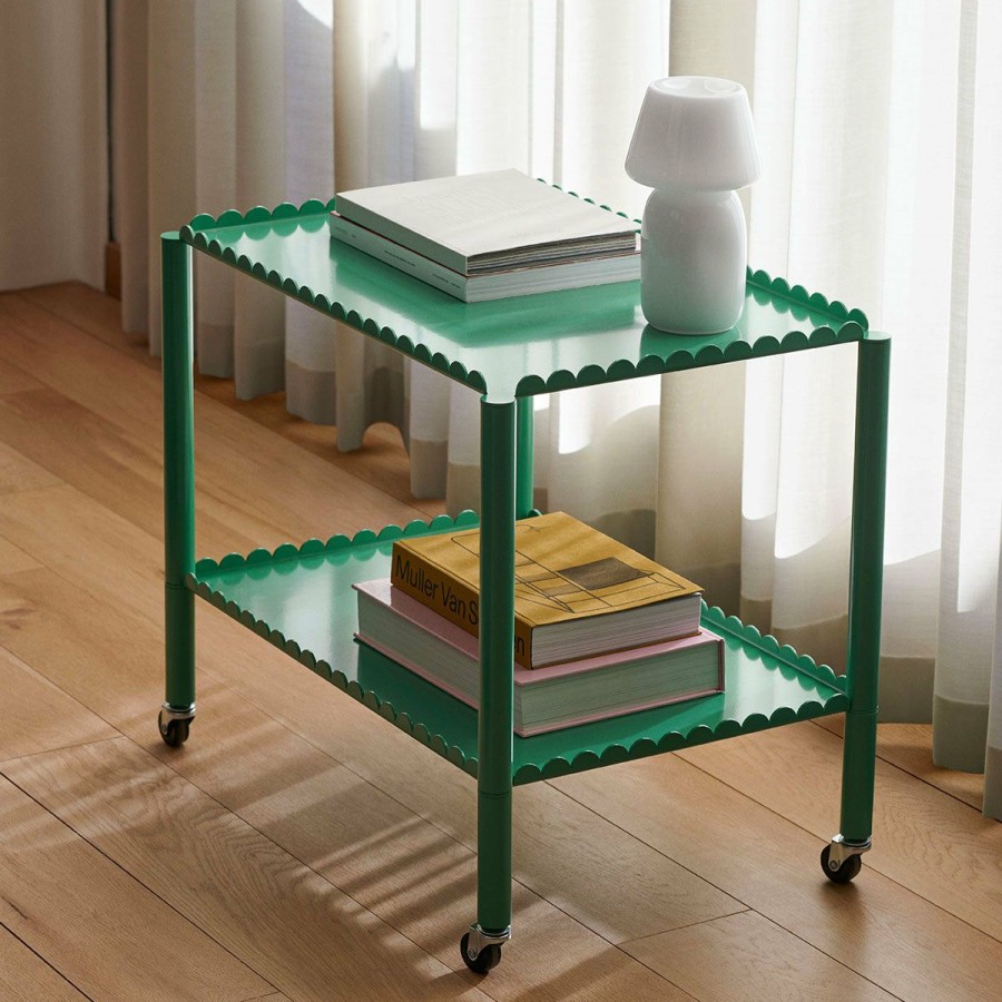 HAY Hay - Arcs Trolly - Two Tier - Jade Green Furniture